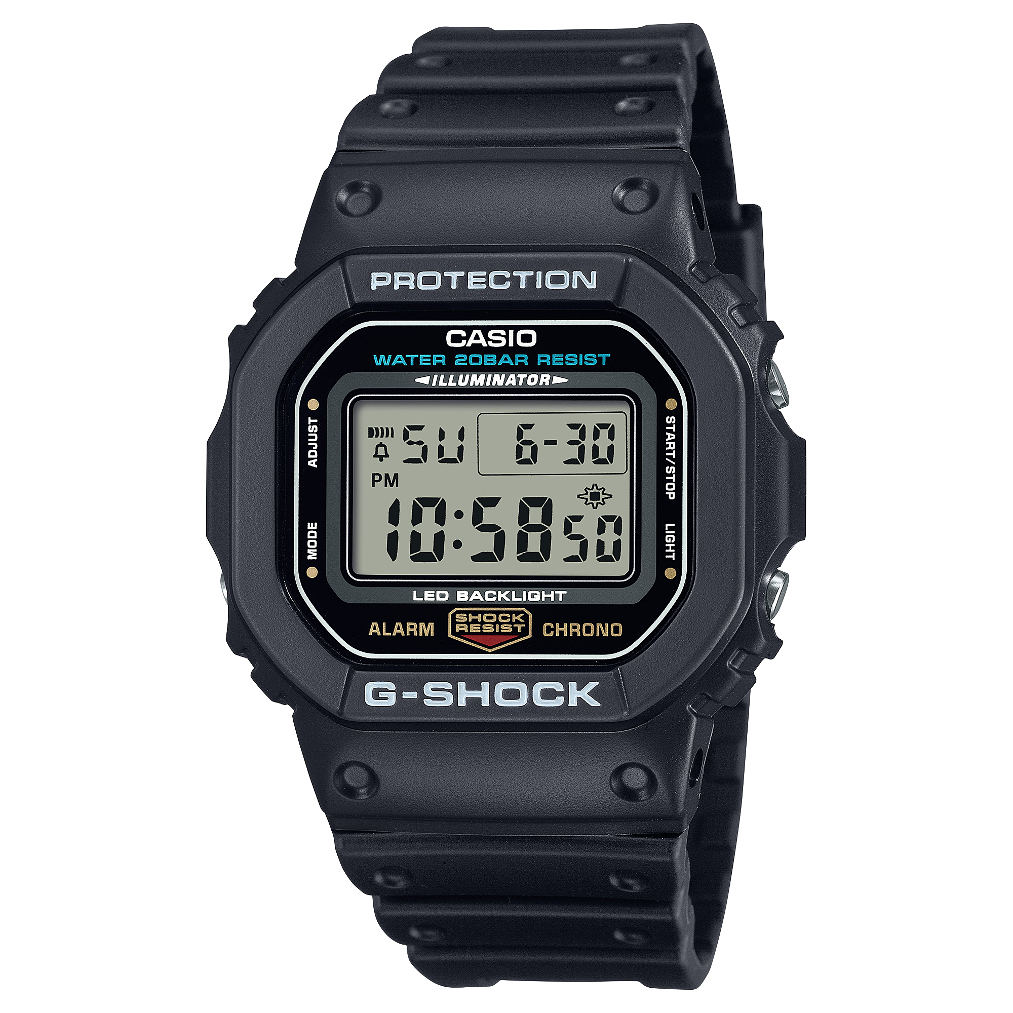 G-SHOCK DW5600E- 1V square watch for men denoting style.