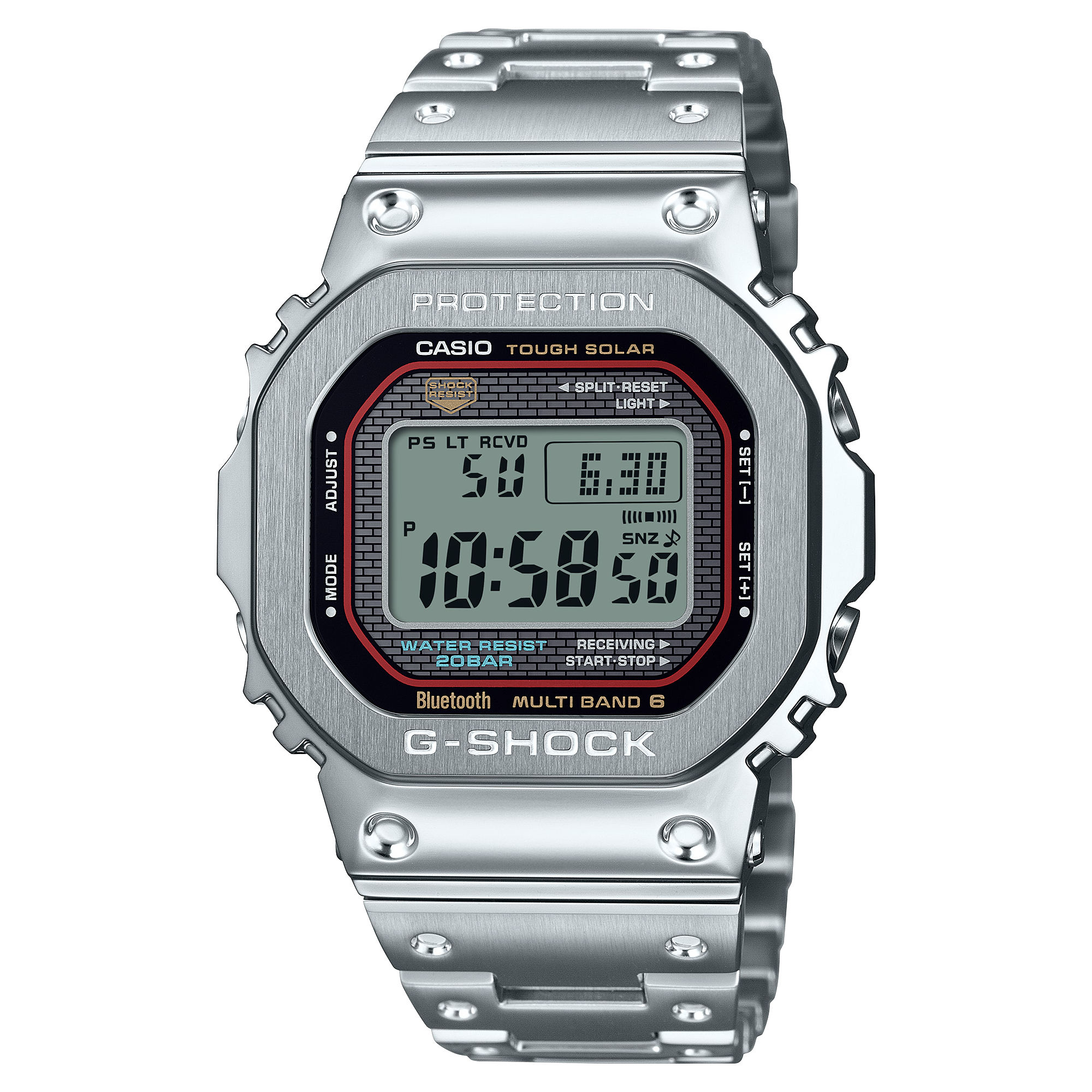 G-SHOCK GMWB5000D-1C full metal square watch for men denoting style.
