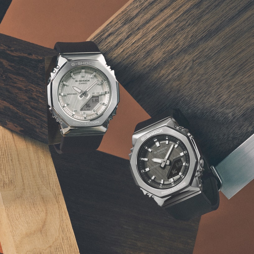 G-SHOCK WOMEN GM-S2110-1a1 and GM-S2110-1a7 Analog Digital Watches