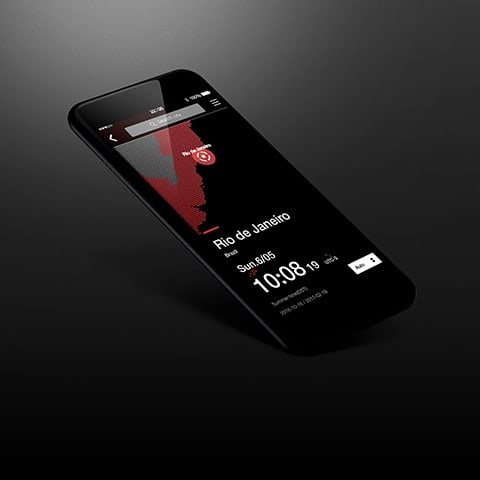 A smartphone denoting Bluetooth® connectivity for some G-SHOCK watches