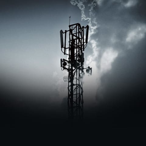 A radio antenna denoting standard time radio wave reception (Multiband 6) for some G-SHOCK watches