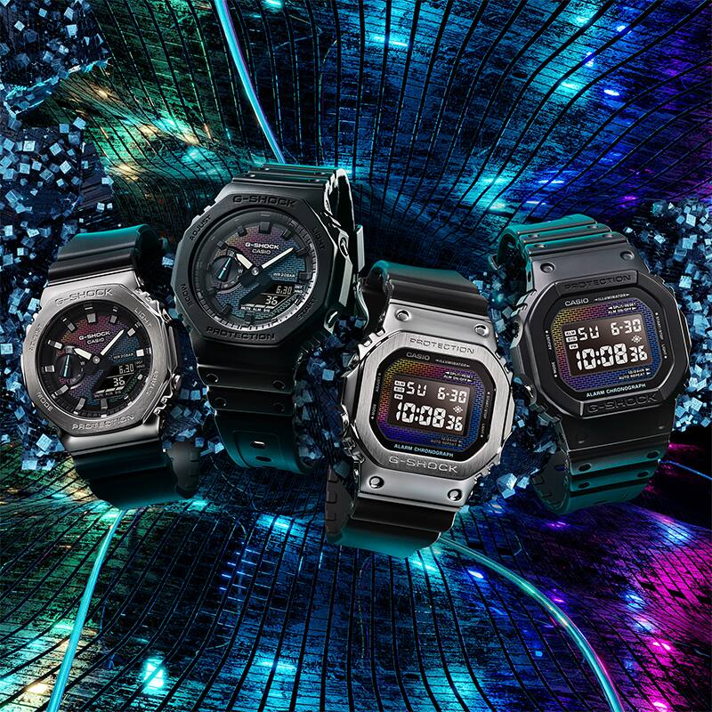 新品 G-SHOCKRainbowBrickWall DW-5600RW-1JF CASIO G-SHOCK DW-5600RW-1JF Rainbow Brick Wall Series
