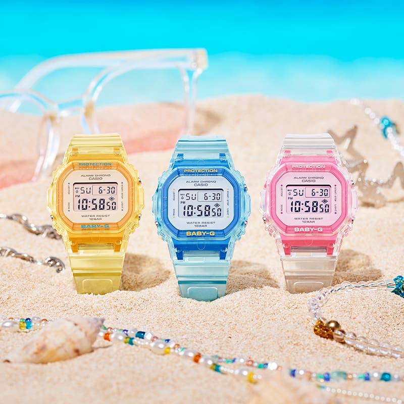 CASIO(カシオ) 腕時計 Baby-G BGD-565SJ レディース シースルー ライトイエロー CASIO - CASIO(カシオ) 腕時計 Baby-G BGD-565SJ レディース
