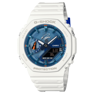 G-SHOCK GA-2100 シルバー/ブルー G-SHOCK】BRIGHT METALLIC DIAL SERIES / GA-2100BM-7A2JF