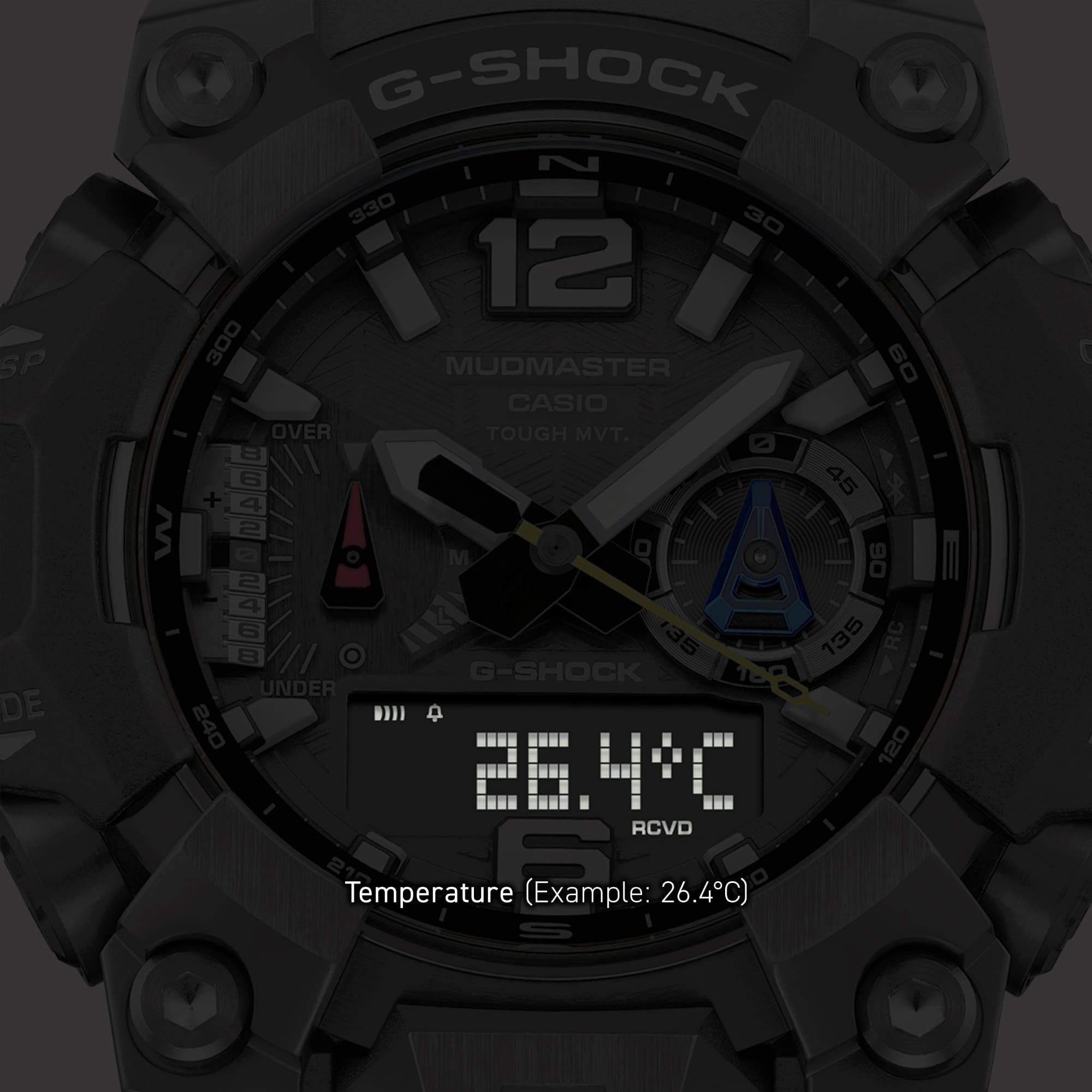 صورة العرض في أثناء قياس درجة الحرارة