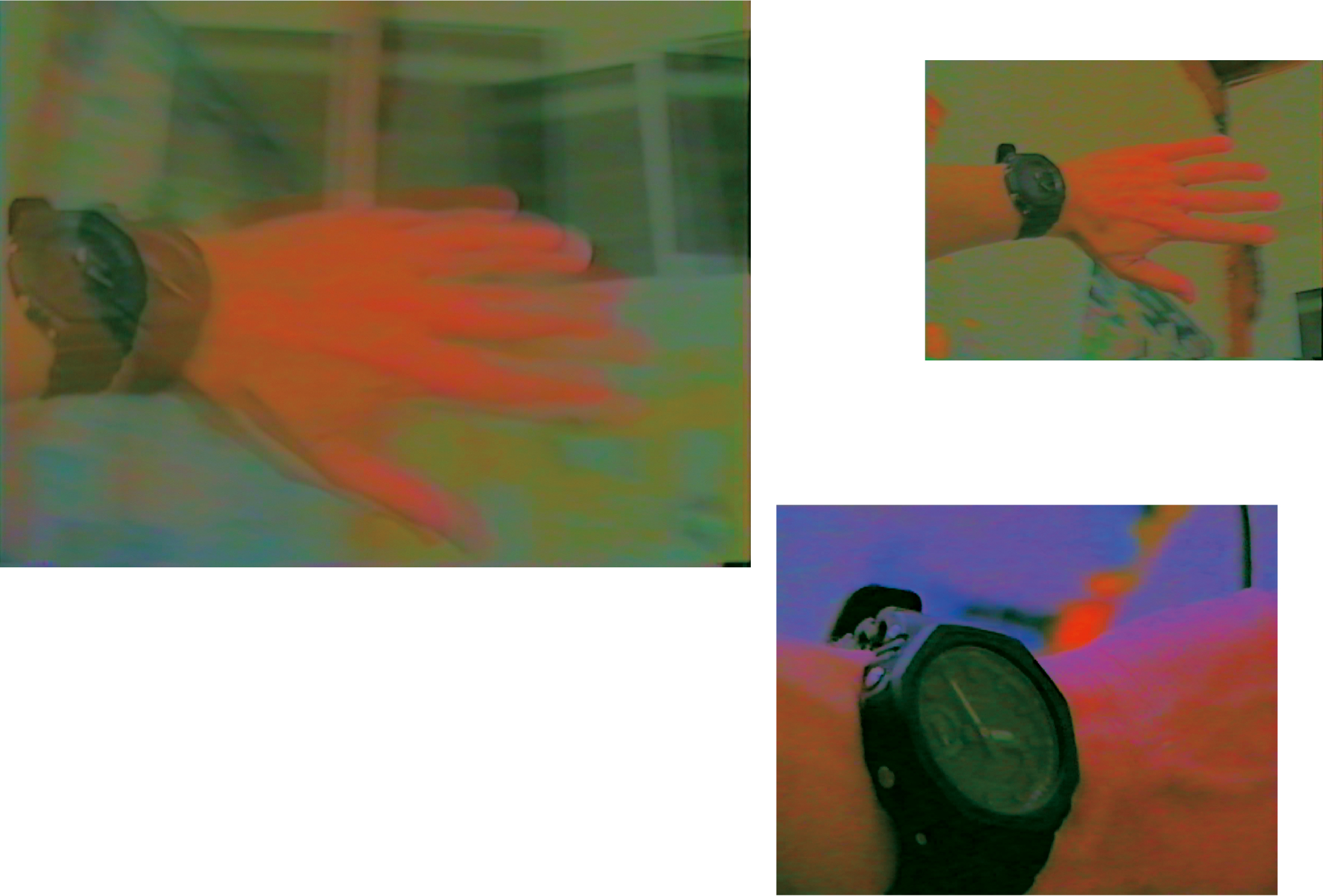 Die Bilder eines Handgelenks mit der schwarzen Analoguhr G-SHOCK GA-2100 darauf.