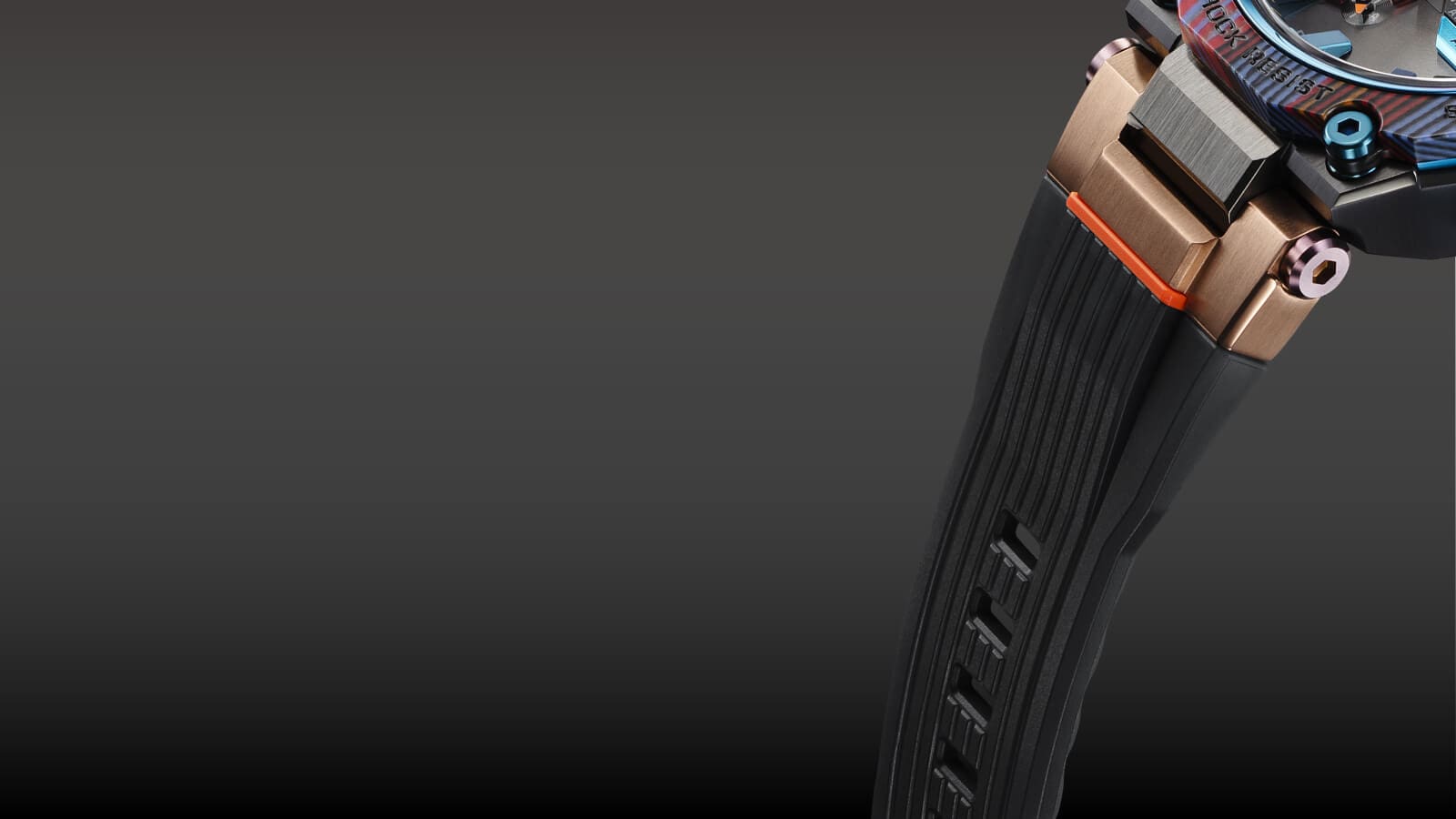 Das schwarze Resinarmband der MTG-B2000XMG