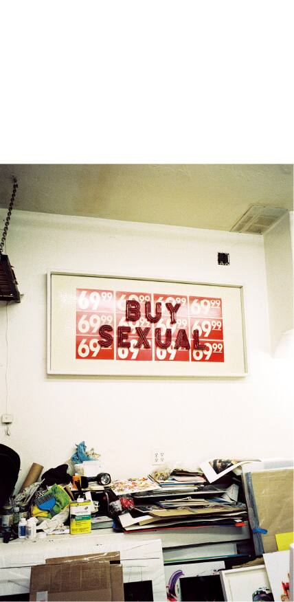 Steve Olson's artwork on the wall.