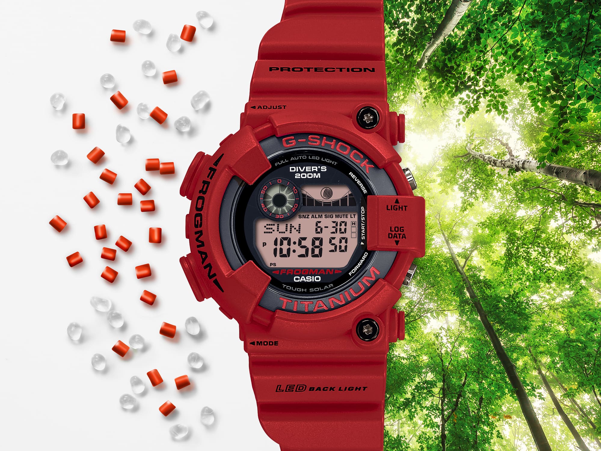 時計 CASIO G-SHOCK DW-8200-1A FROGMAN Casio G-Shock Frogman DW-8200-1A Vintage Digital Titanium