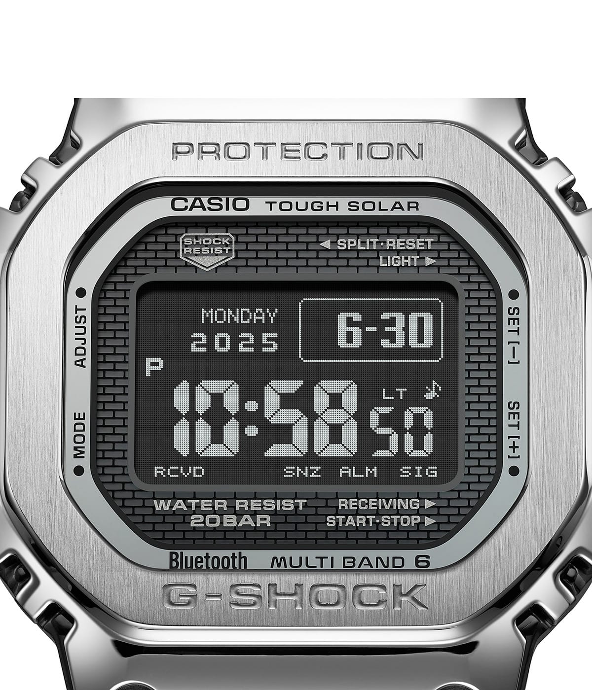 Classic display of the GMW-BZ5000, Type C: Year + date + day