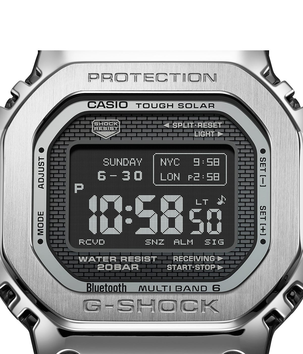 Classic display of the GMW-BZ5000, Type D: Dual time display