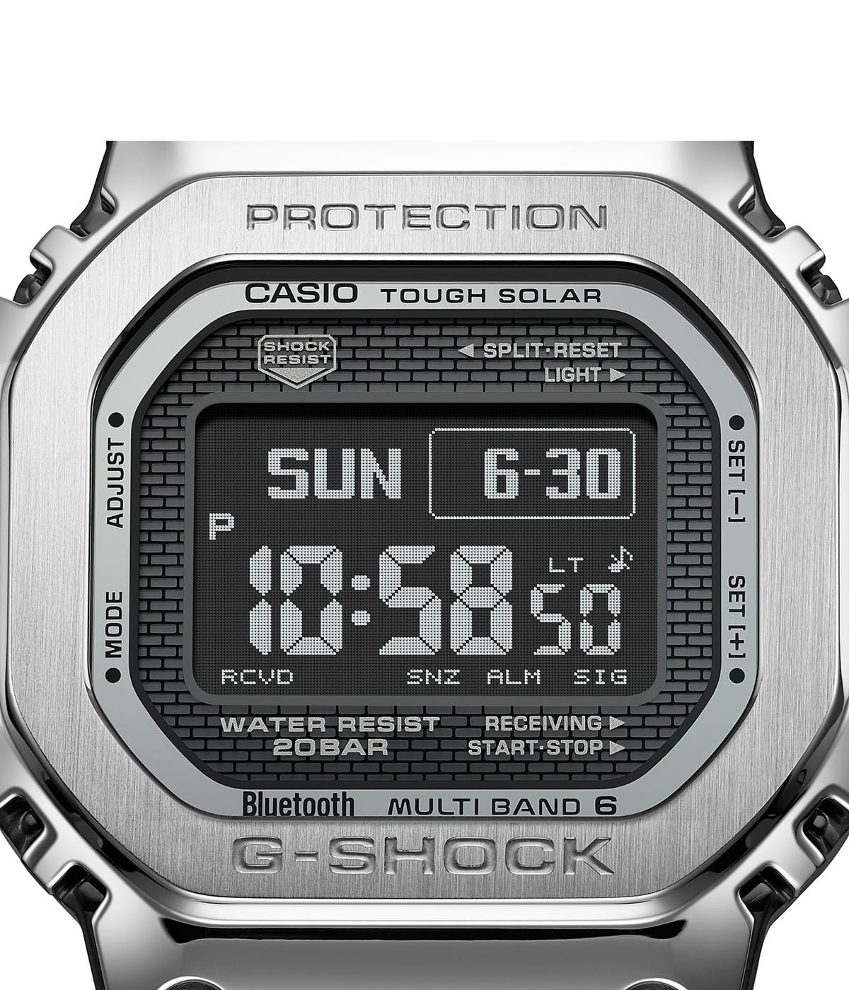 Classic display of the GMW-BZ5000, Type B: Date + day