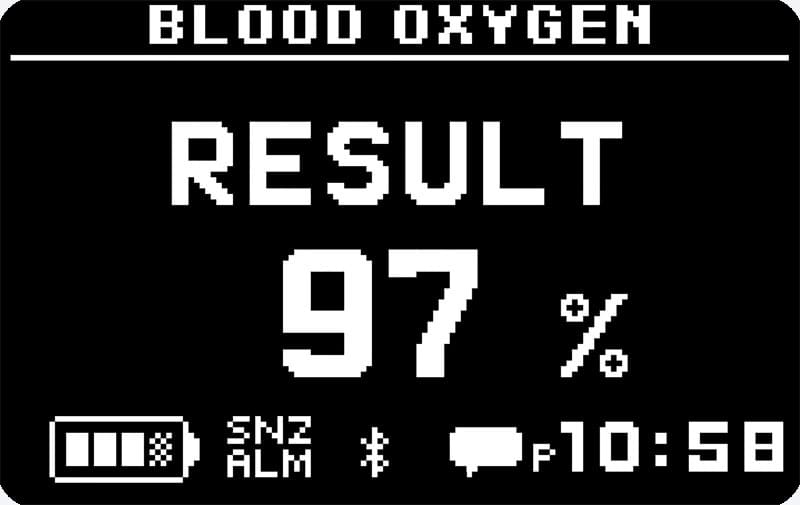 Blood Oxygen Result-display