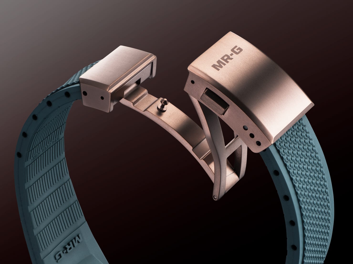 Close-up photo of the MRG-B2000KT's Dura Soft rubber strap