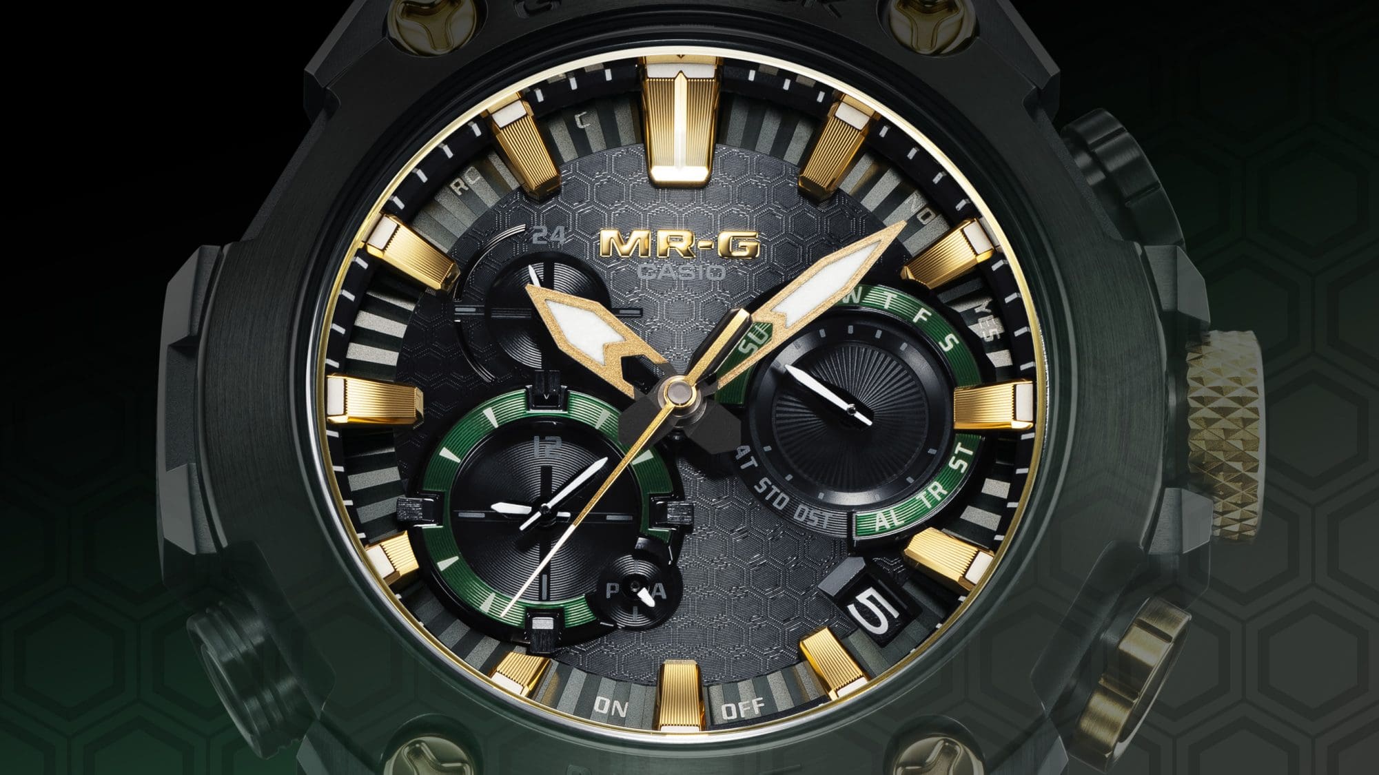 Dial design restating a traditional Japanese motif