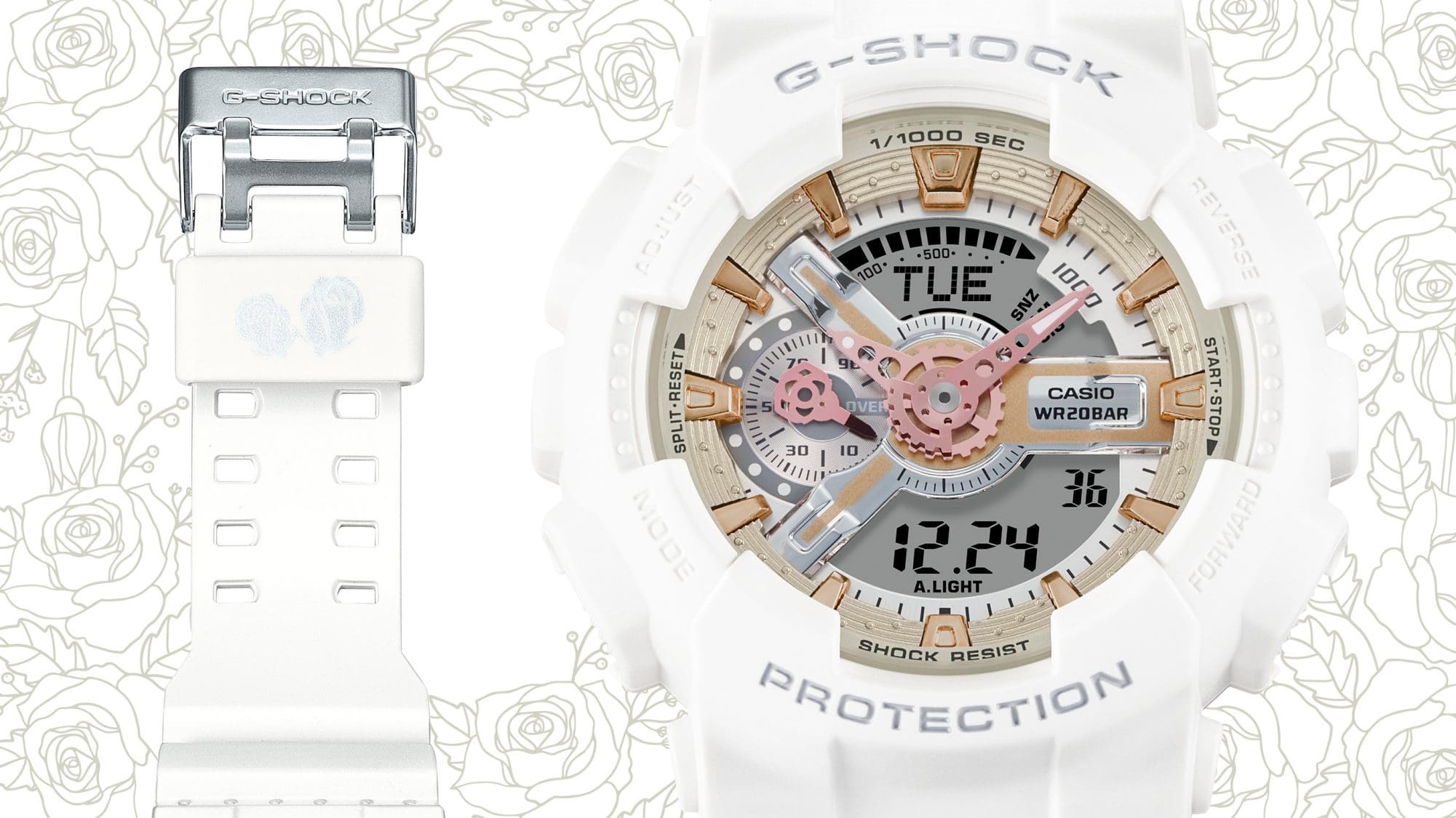 White rose design