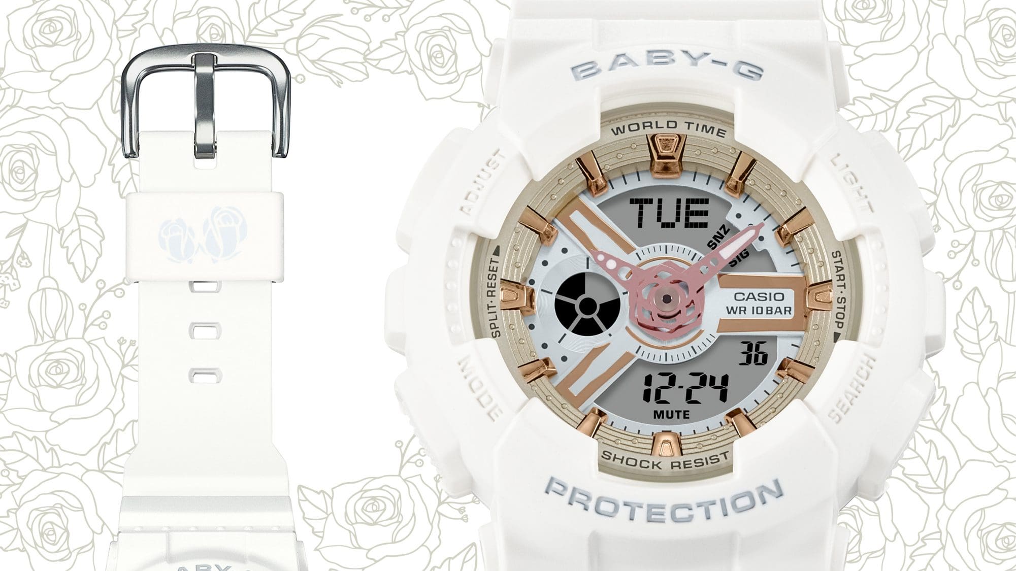 White rose design