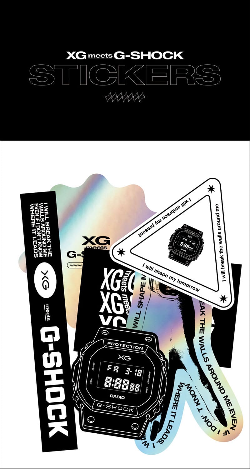 XG Meets G-SHOCK stickers