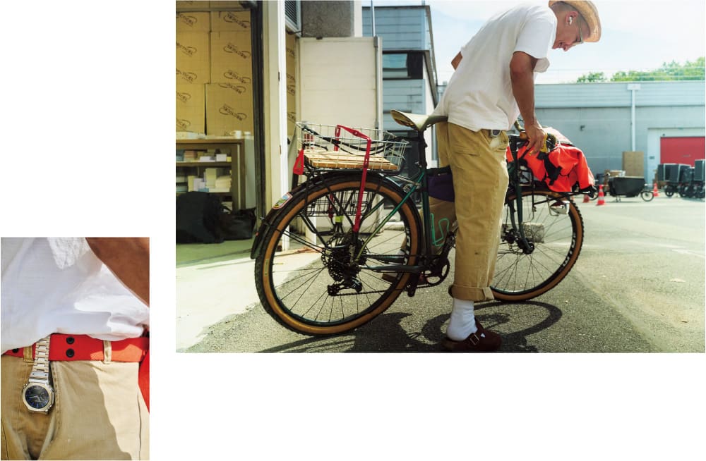A Photo of Ramdane Touhami on a bicycle