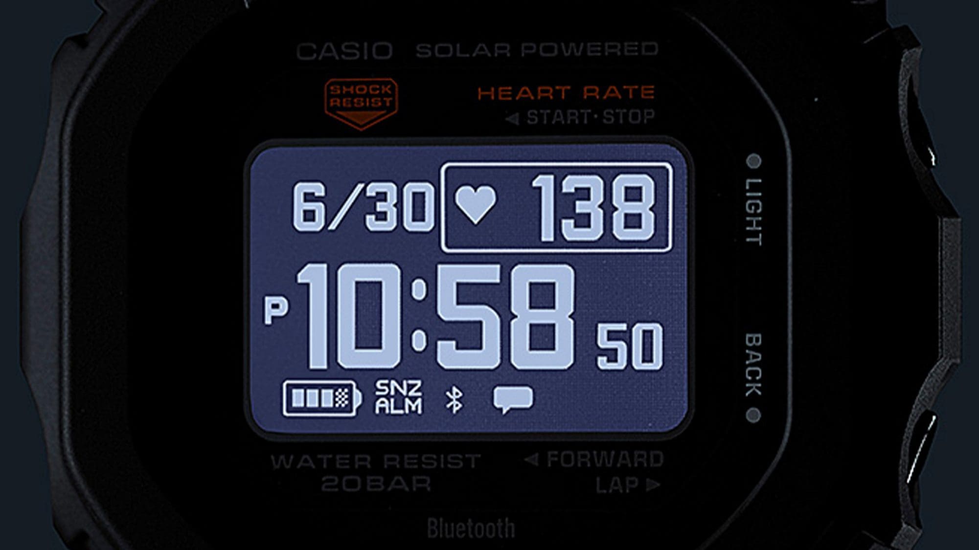 Super Illuminator (high-brightness full-auto LED backlight) for maintaining watch readability in the dark