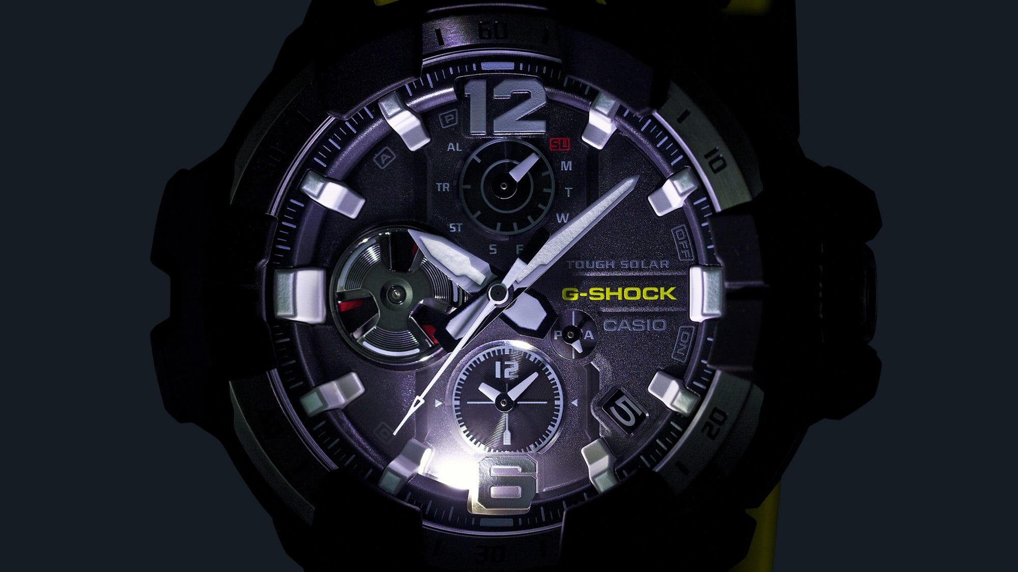 Super Illuminator (high-brightness LED light) for maintaining watch readability in the dark