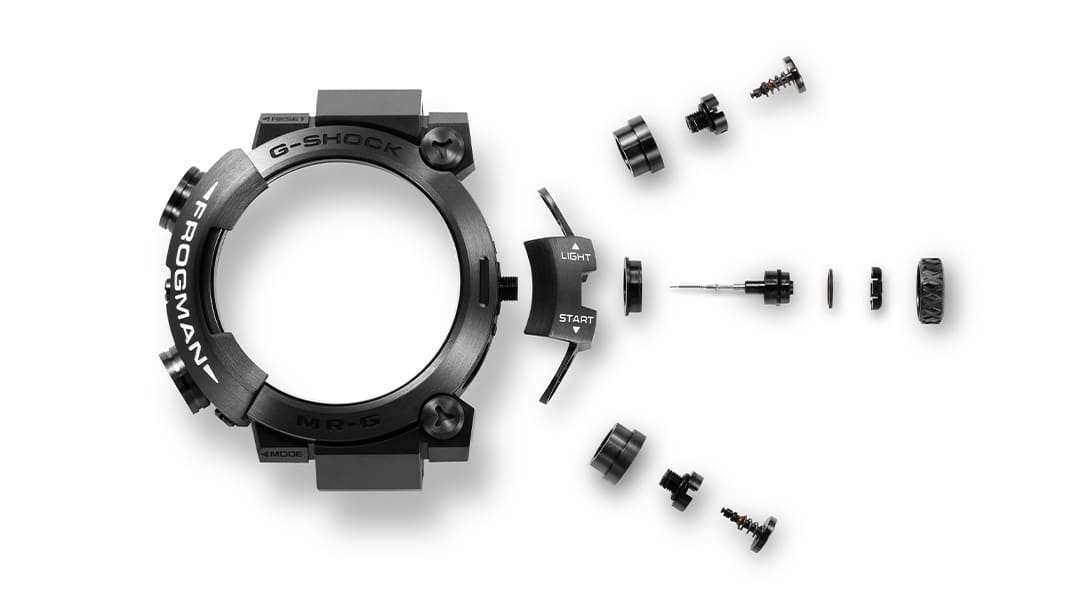 MRGBF1000B Bezel and Case Exploded View MRGBF1000B Bezel and Case Exploded View