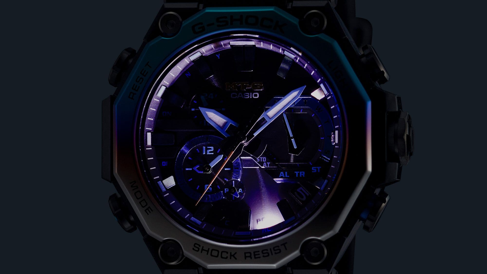 Super Illuminator (high-brightness LED light) for maintaining watch readability in the dark