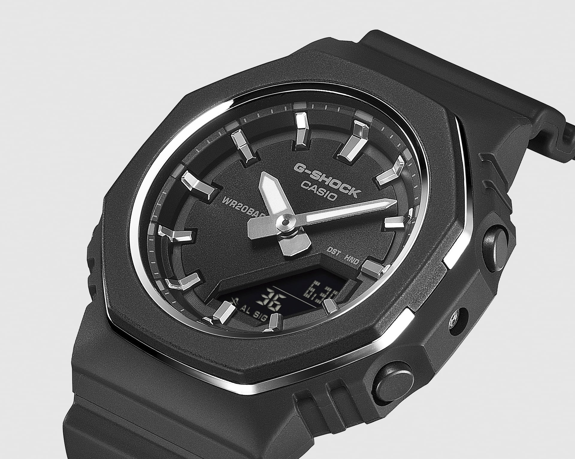 Image of the octagonal bezel of the GMA-P2110-1A