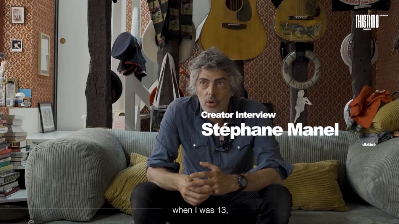 Video ) Stéphane Manel presentando sus obras en el estudio