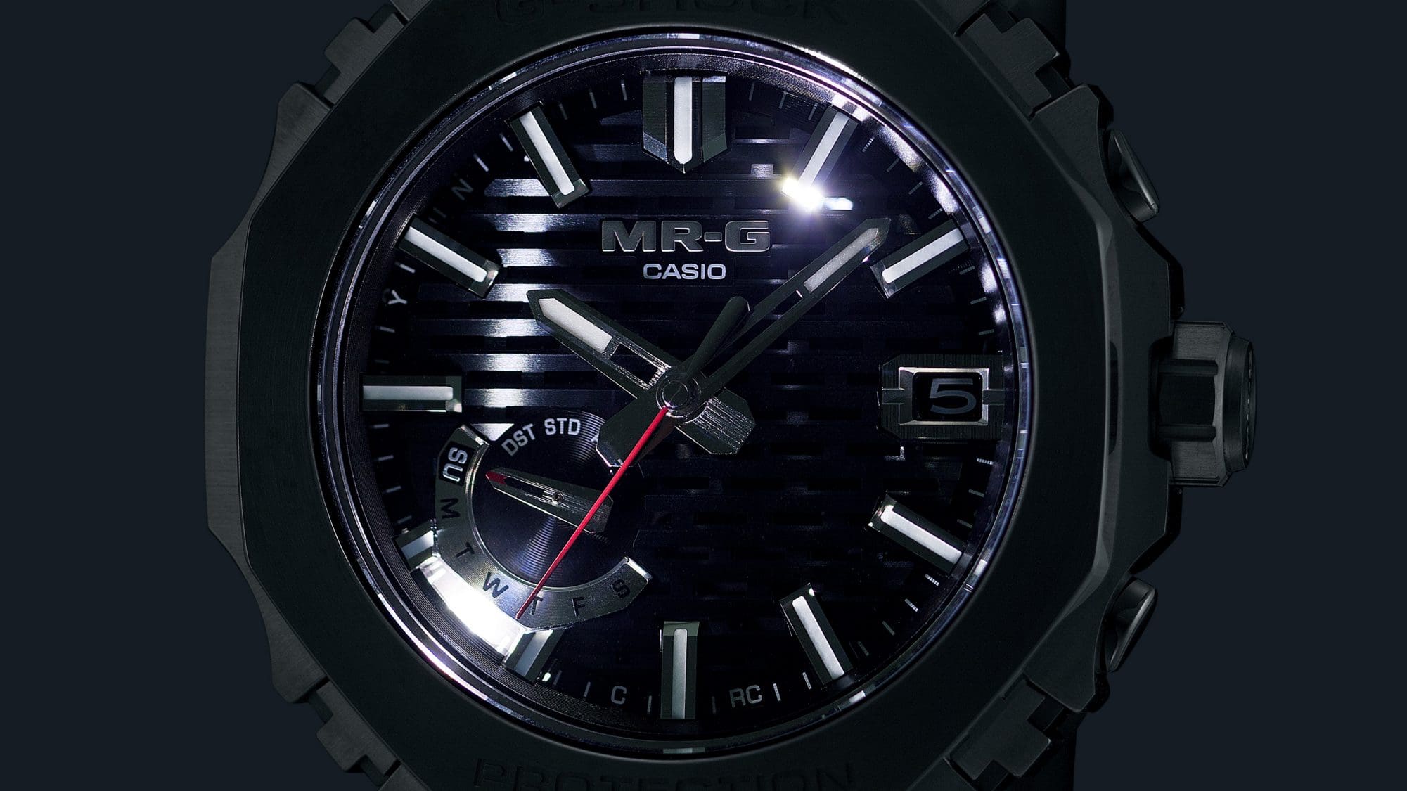 Super Illuminator (luz LED de alto brillo) para mantener la legibilidad del reloj en la oscuridad