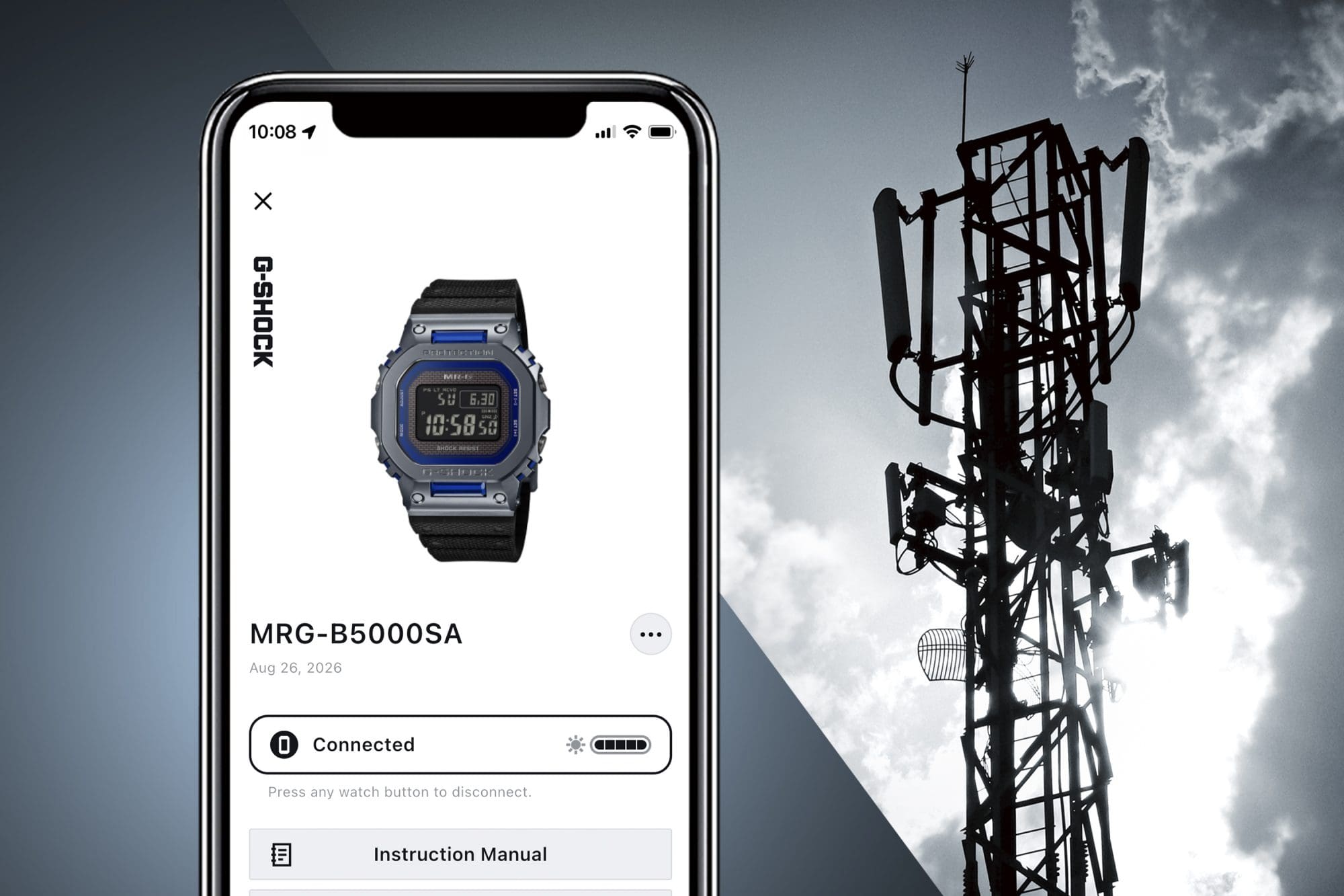 Imagen del reloj solar con radio por Bluetooth® MRG-B5000SA-2