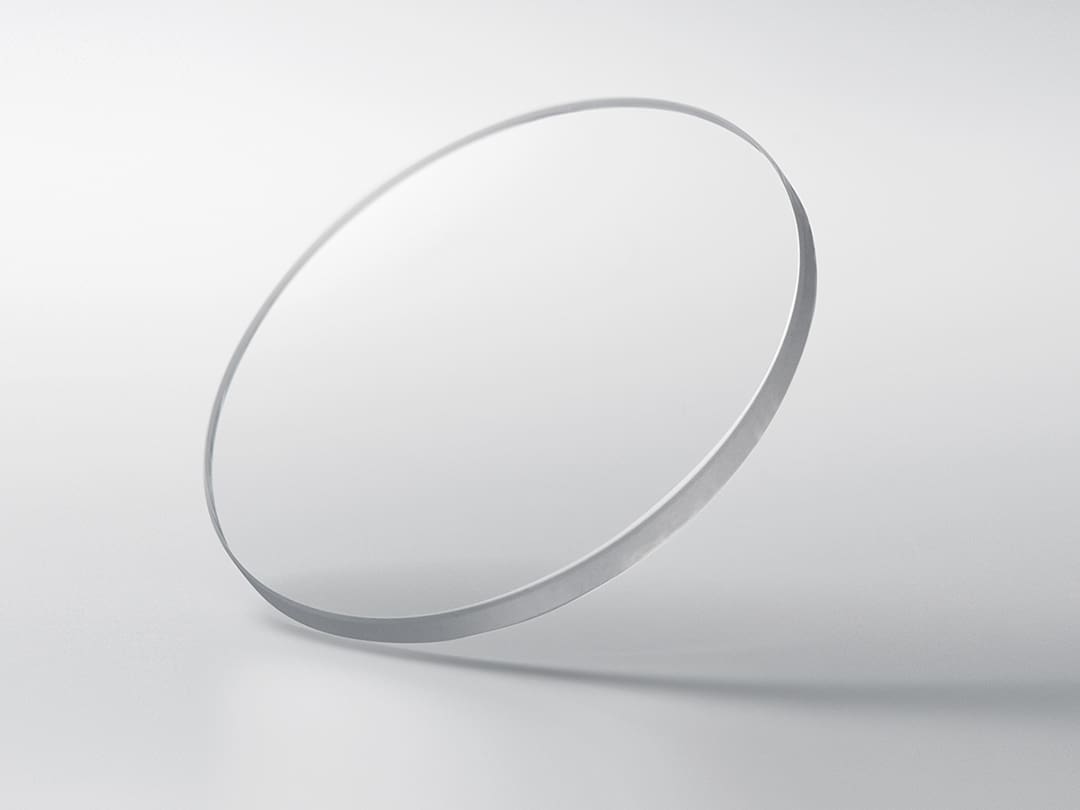 Crystal watch glass disc