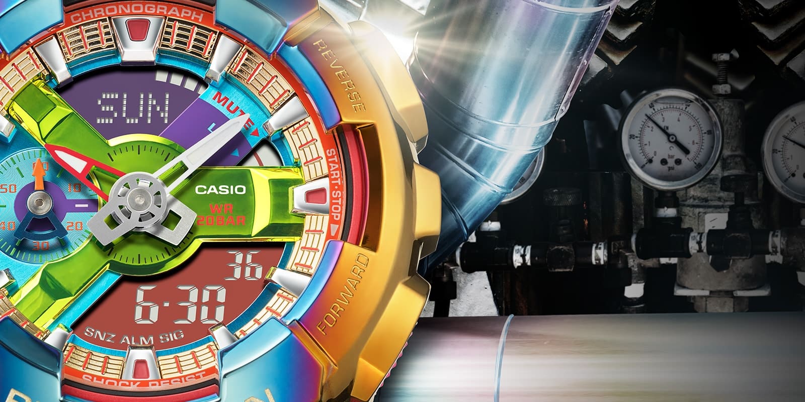 La montre-bracelet colorée Casio G-Shock GM-110RB-2A