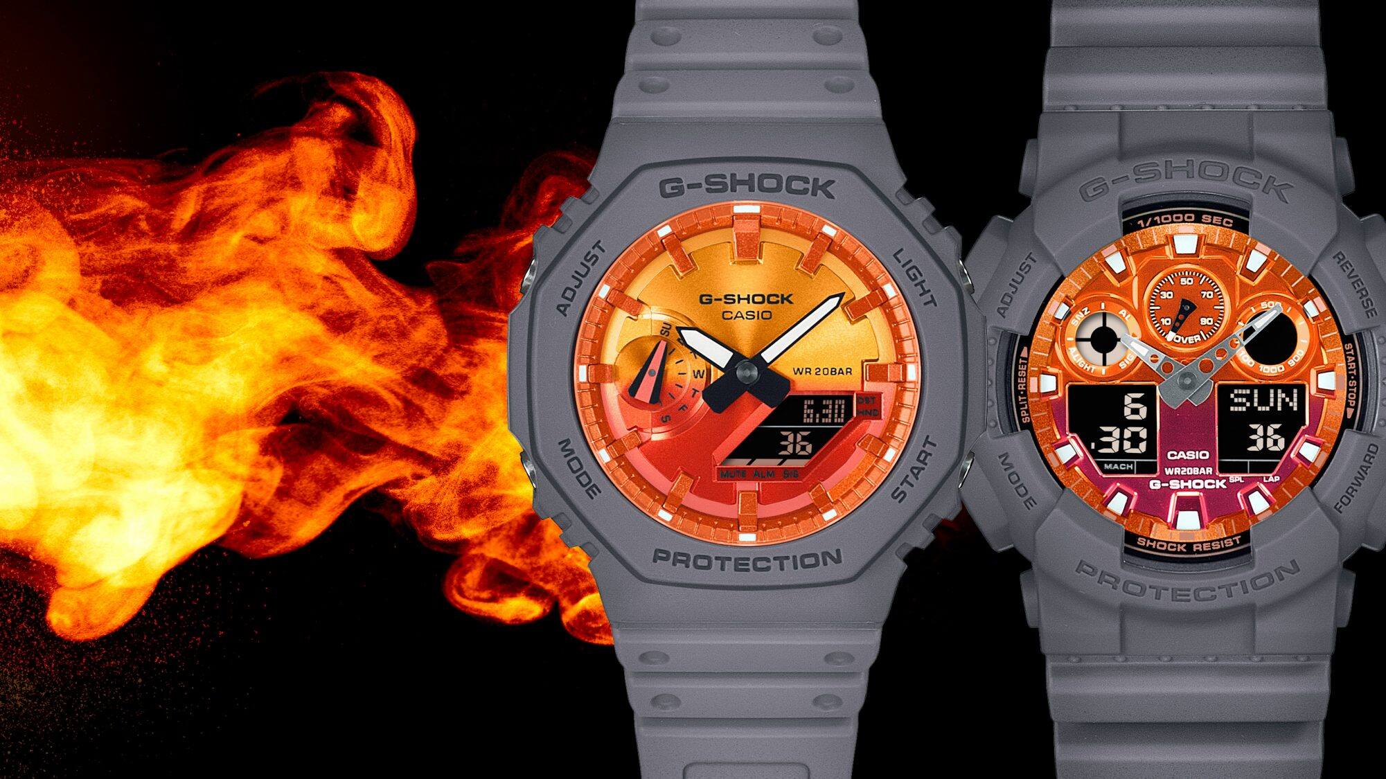 Flammes orange de la passion