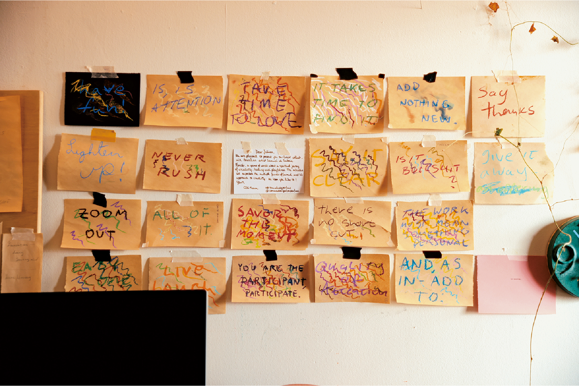 Mur de la chambre de Julian