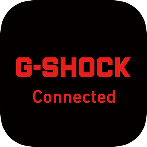 Texte rouge sur fond noir : G-Shock Connected.