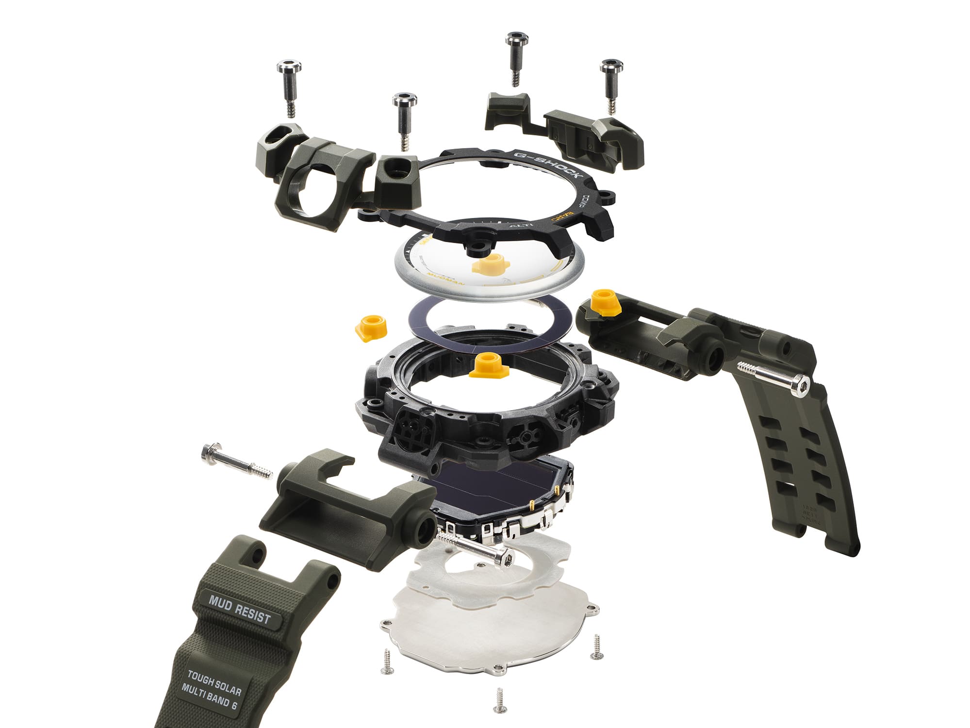 Les différents composants d'une montre d'extérieur Casio G-Shock GW-9500