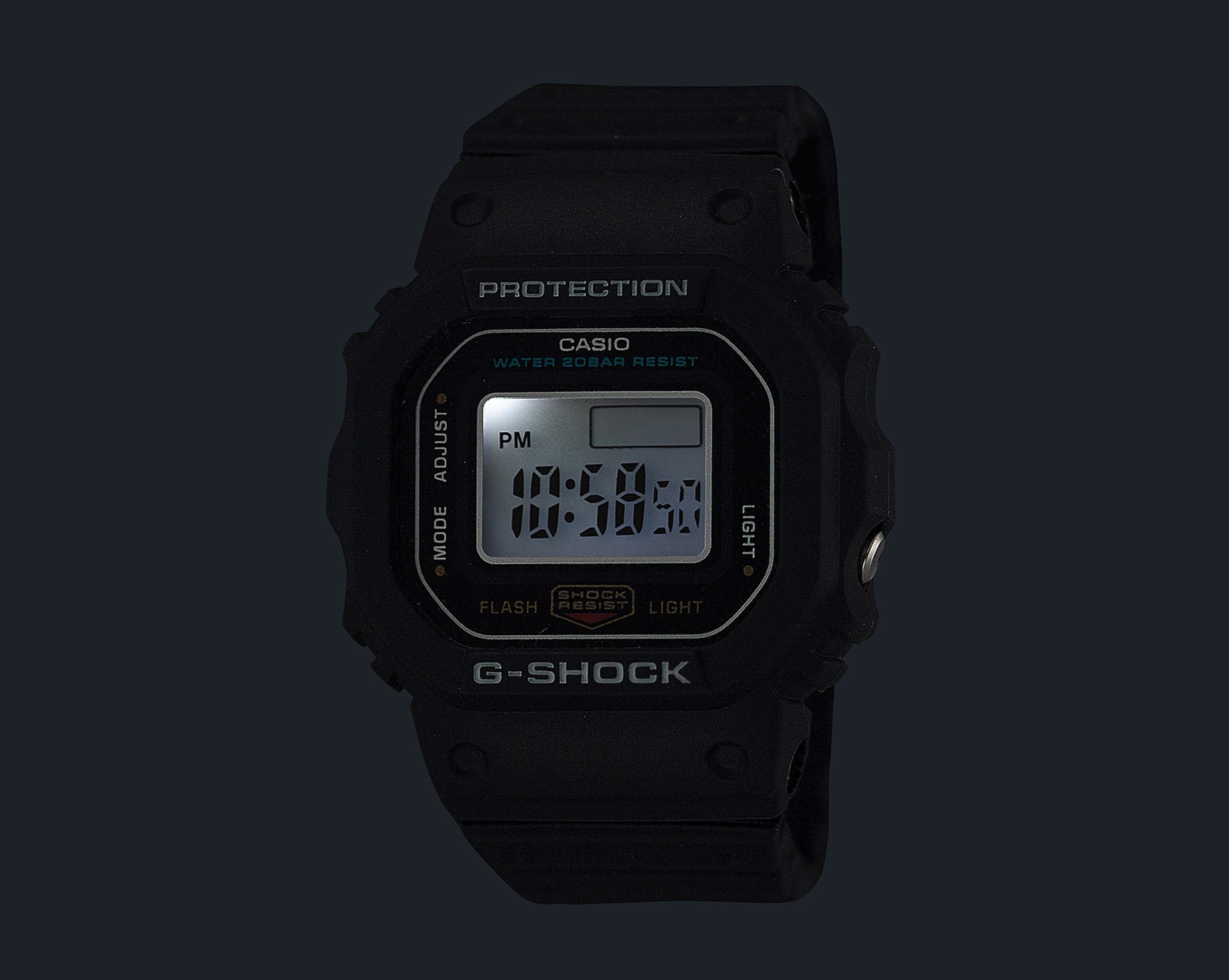 Foto G-SHOCK NANO yang menyala