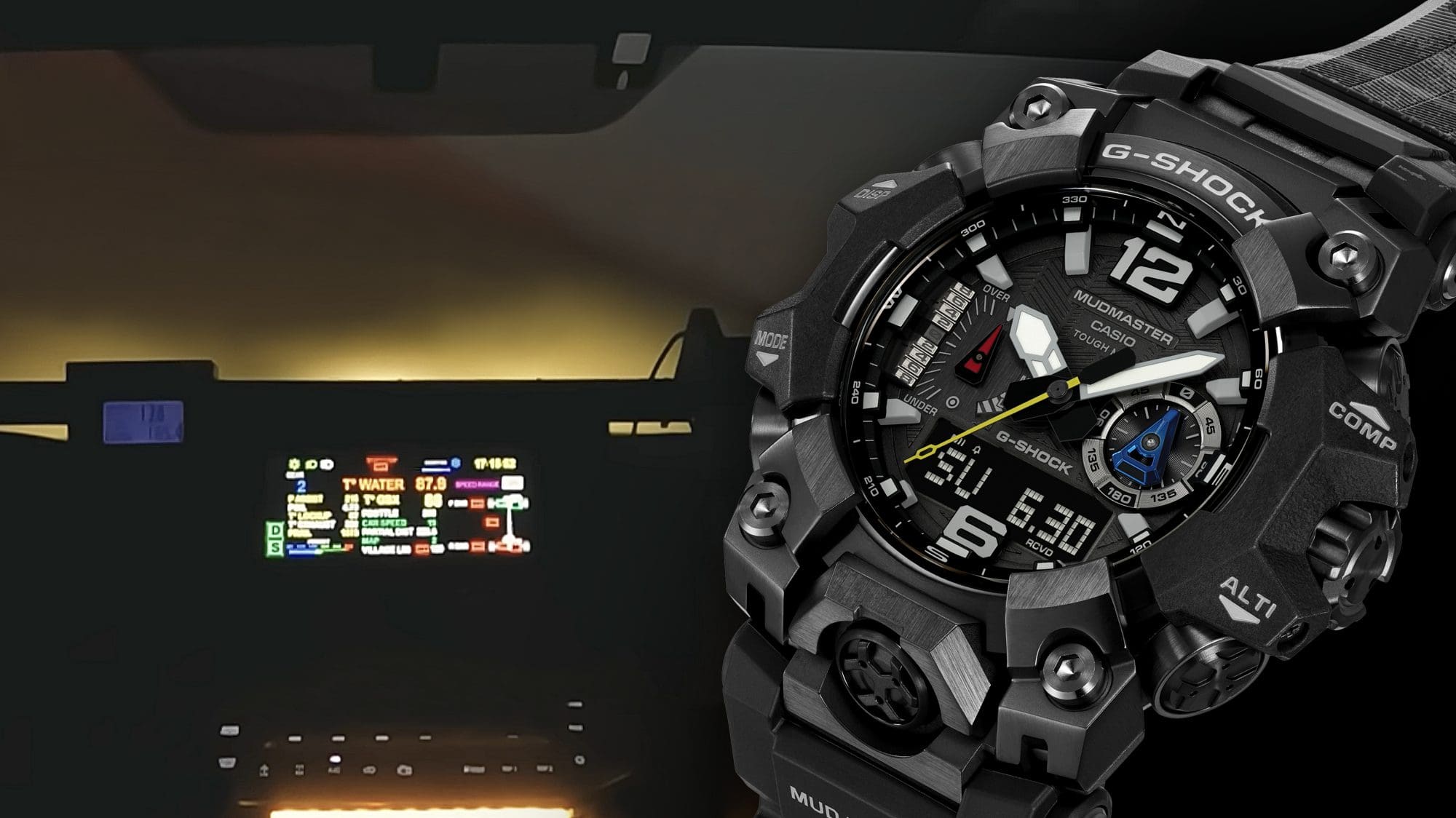 Gambar konseptual dial multi-warna untuk sistem navigasi