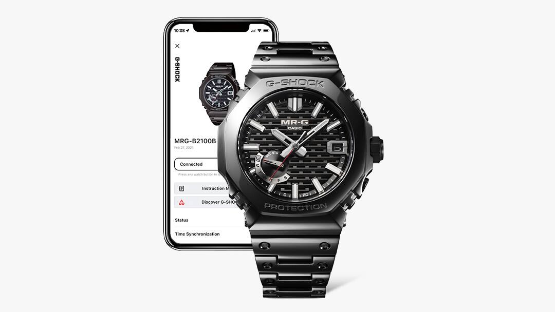 Penunjuk waktu bertenaga surya dengan Bluetooth® dan kontrol radio untuk waktu yang lebih akurat dan andal