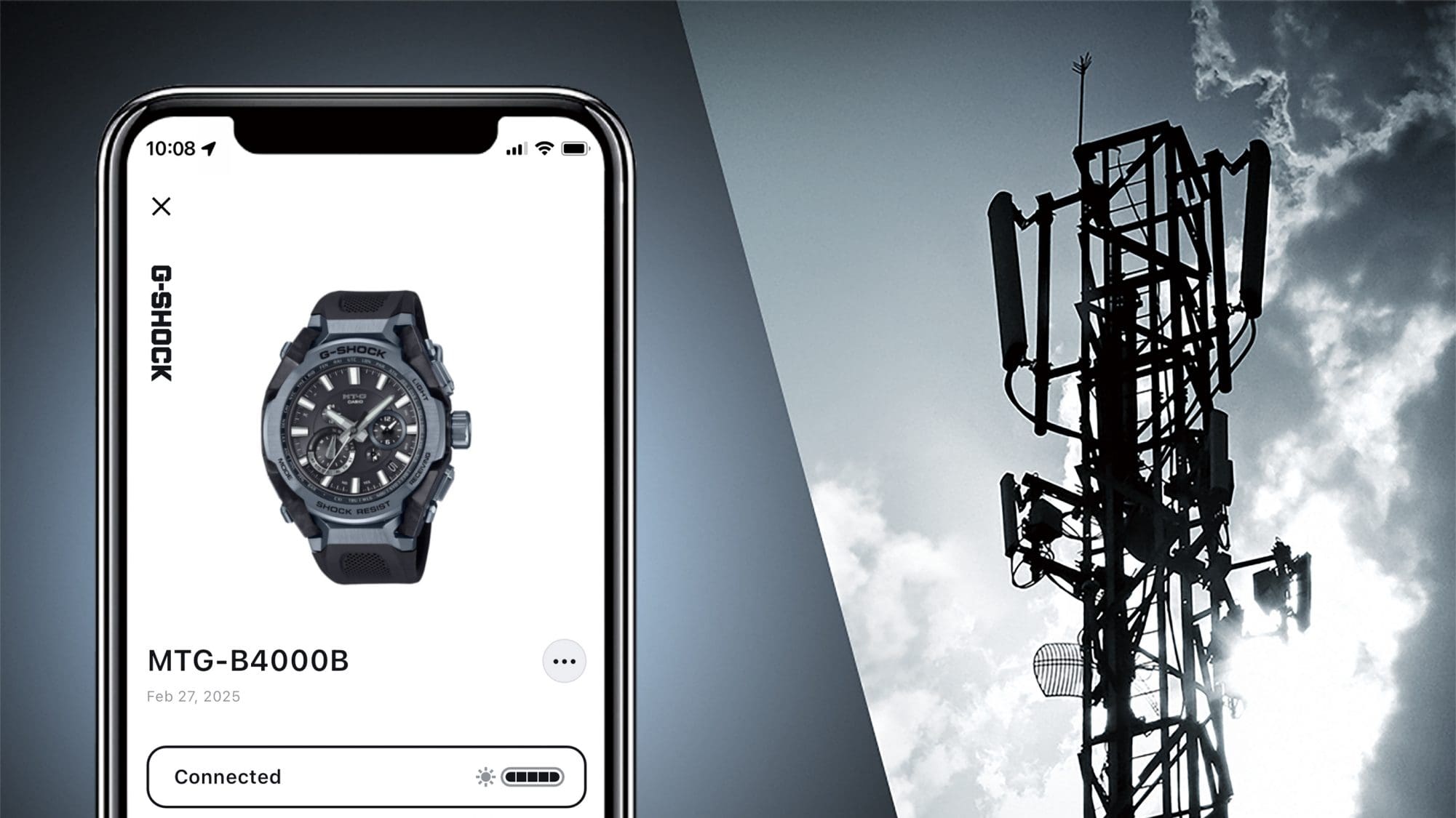 Penunjuk waktu bertenaga surya dengan Bluetooth® dan kontrol radio untuk waktu yang lebih akurat dan andal