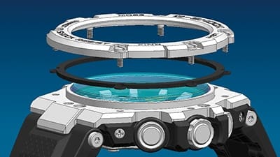Illustrazione della struttura della cassa e della protezione degli strati della lunetta