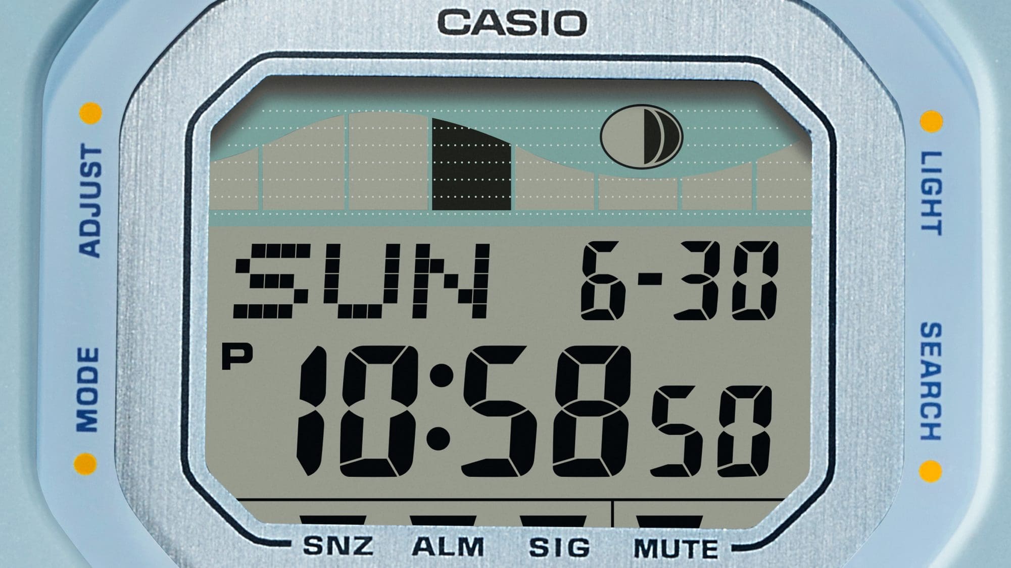 GLX-S5600-2 Primo piano del display dell'orologio sportivo GLX-S5600-2