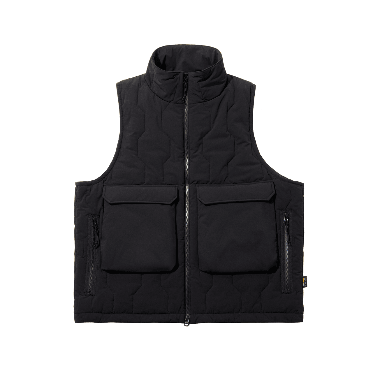 CORDURA G-QUILT STAND COLLAR PADDING VEST BLACK