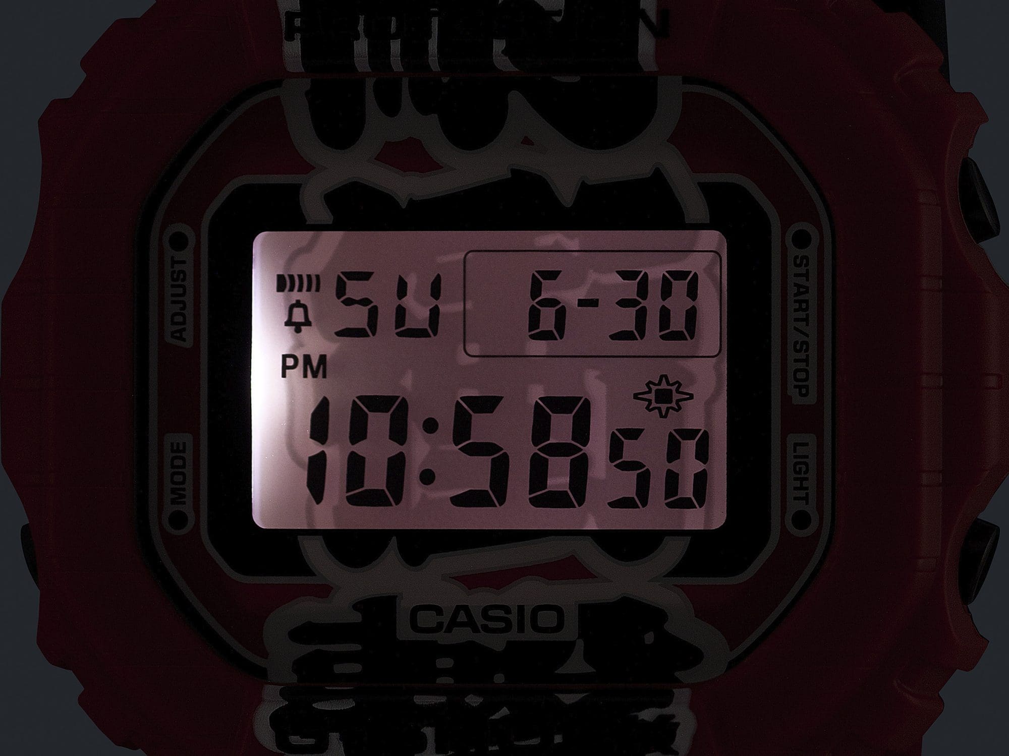 DW-5600AKA-4の点灯写真