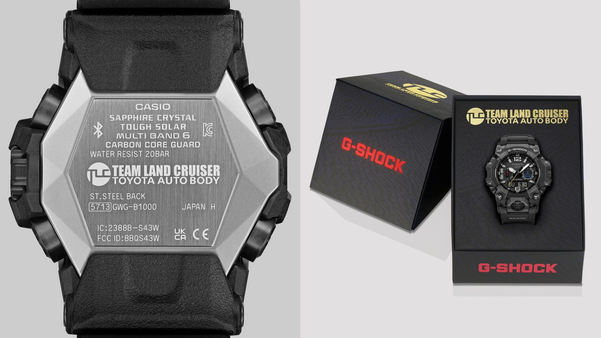 コラボレーションを飾るスペシャル仕様の裏蓋と専用パッケージの写真