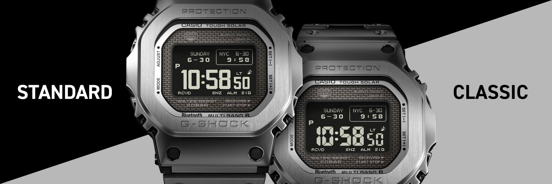 រូបភាពពុម្ពអក្សរអេក្រង់ MIP LCD ពីរ (ស្តង់ដា/ក្លាស៊ិក) សម្រាប់នាឡិកា GMW-BZ5000