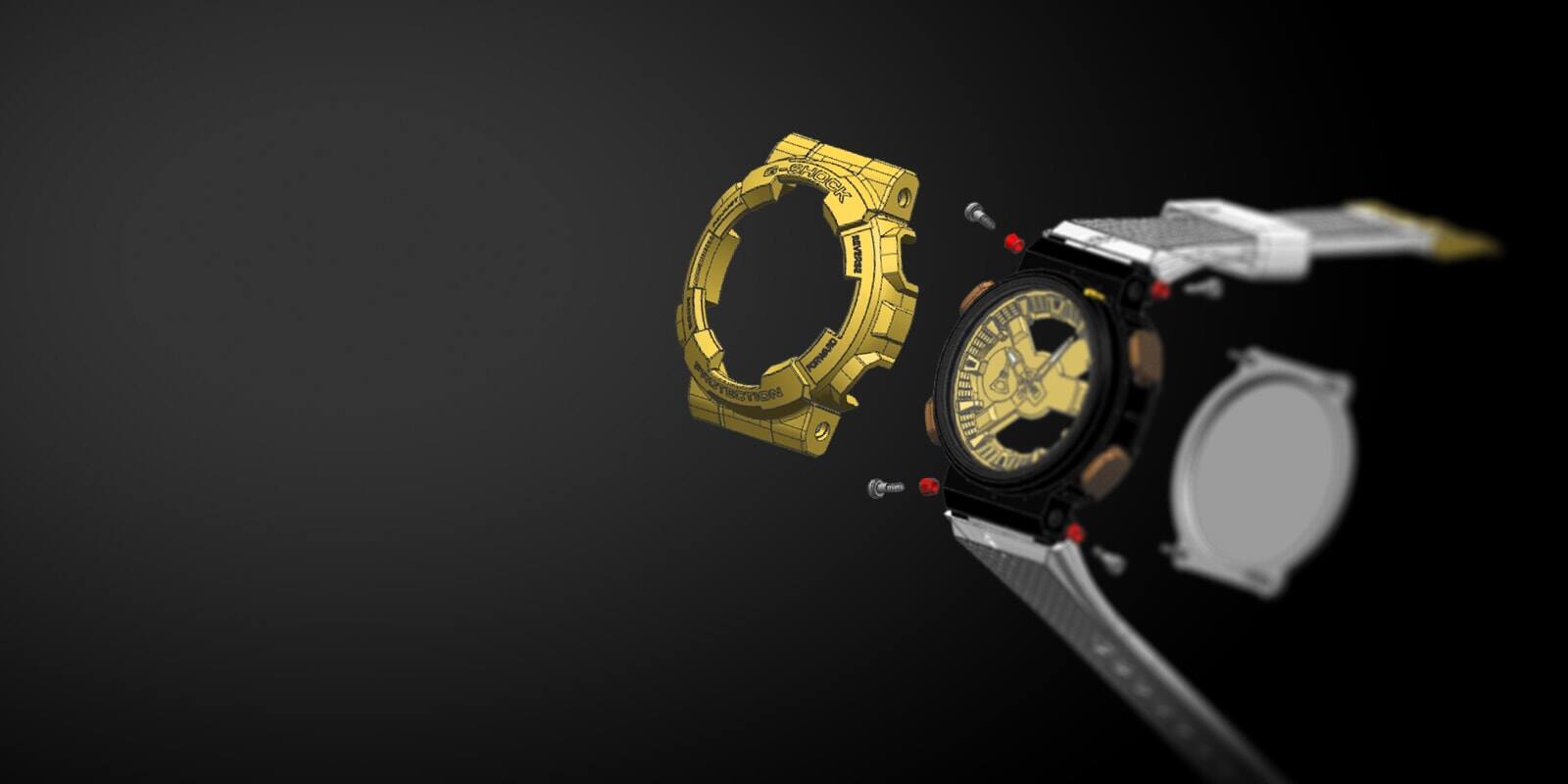 Illustratie van de structuur van de Casio G-Shock GM-110 modellen
