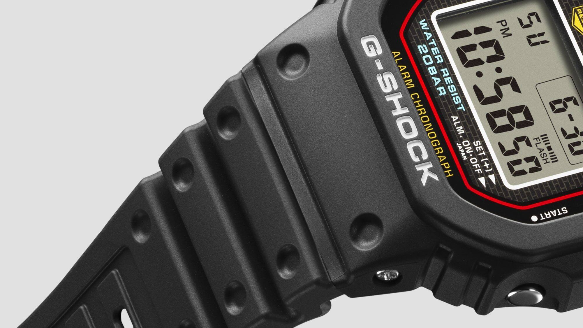 Close-up van het punt waar de armband en kast samenkomen