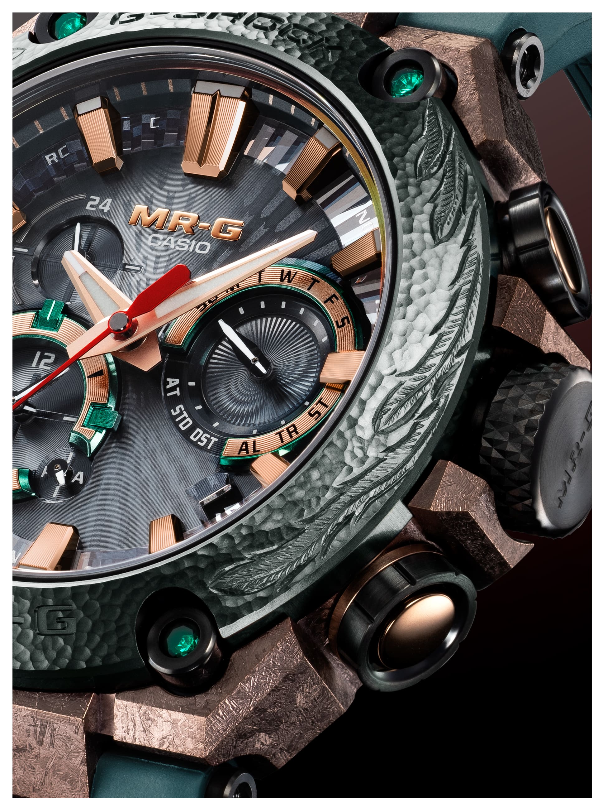 A esquerda do MRG-B2000KT com a gravação da fénix